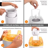 4in1 Softeismaschine Frozen Yogurt Maschine Eismaschine Flaschenkühler gelb