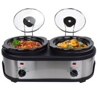 2x1,5 l Slow Cooker | Schmortopf | Schongarer | Multikocher