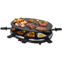 8er Raclette mit Glasplatte | Grill | Pfännchen |...